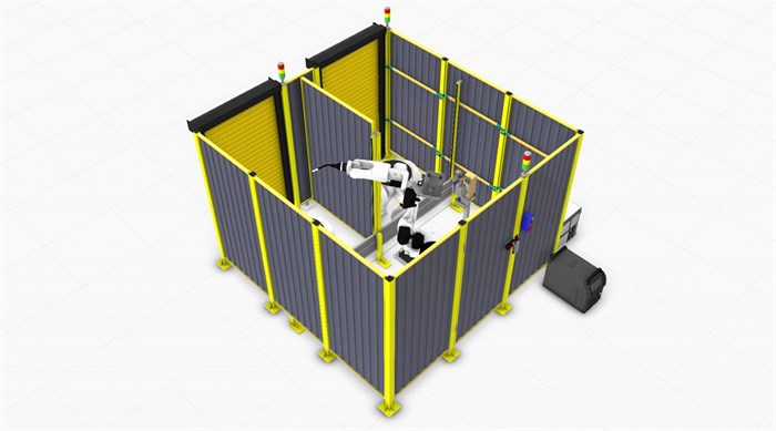 Роботизированный сварочный комплекс с двумя двухосевыми позиционерами GR009