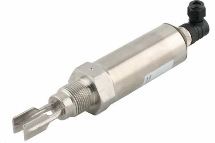 Вибрационный датчик предельного уровня жидкостей, -40 +150°С, Pmax=40 bar, 12 - 55 VDC, IP65/67, соединение- резьба 1/2'' PT(коническая), удлинение 40 мм, нерж. сталь 316L, выход PNP/NPN, разъем M12x1, 4pin IL-VA-TM-PTM